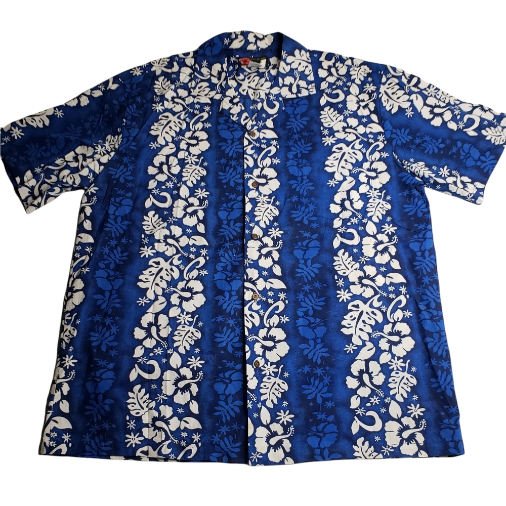 Vintage Ali’i Fashions Shirt Mens Size XL Hawaiian Cotton Short Sleeve Floral